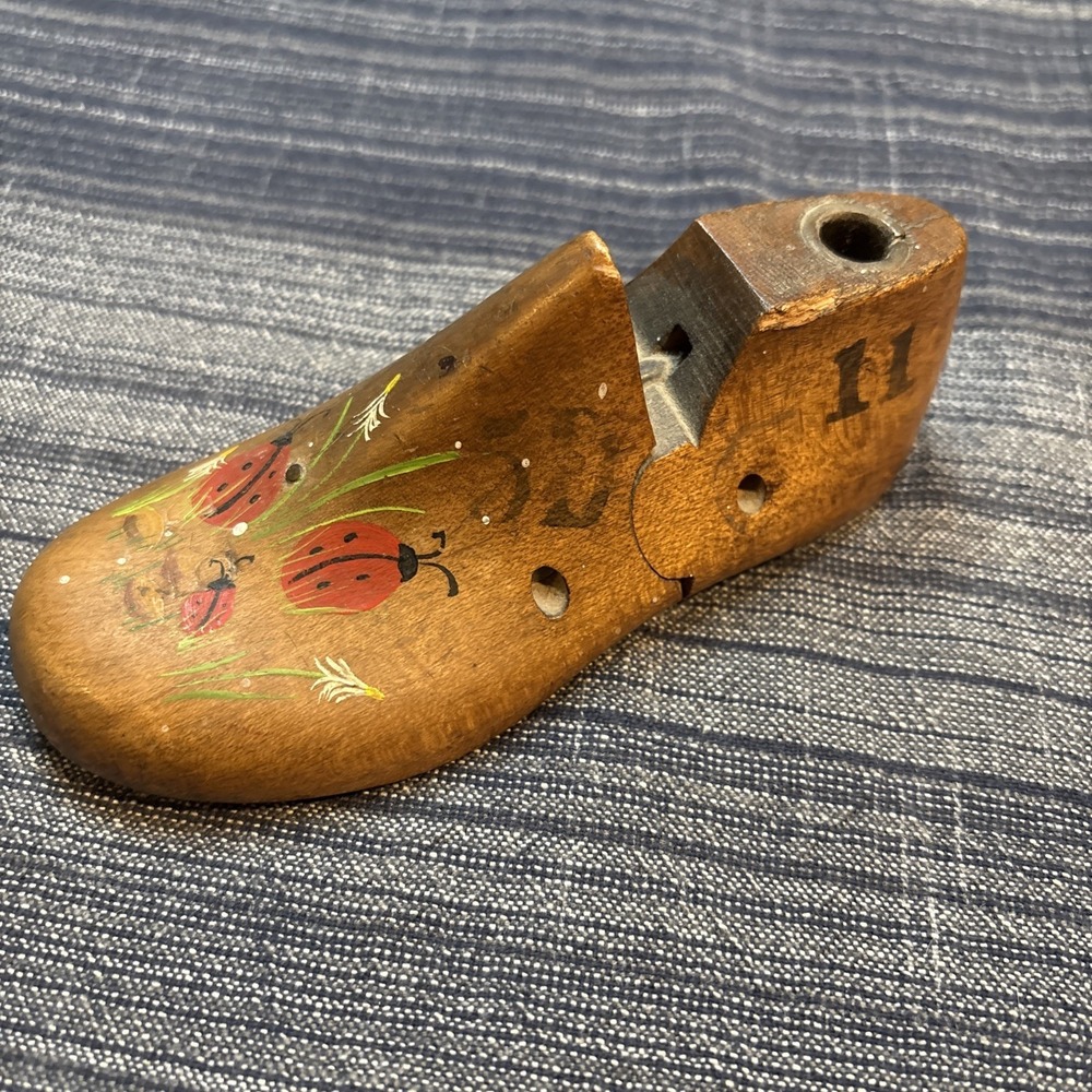 Vintage Wooden Shoe Form Cobbler's Mold Mid-Century Modern Industrial Decor Piec
